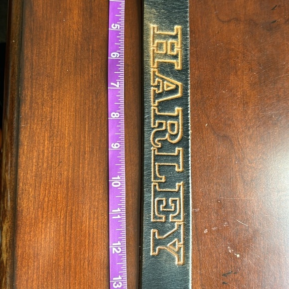 Motor Harley Davidson Cycle leather belt Owl brand sz 36 metal buckle leather - Picture 7 of 17